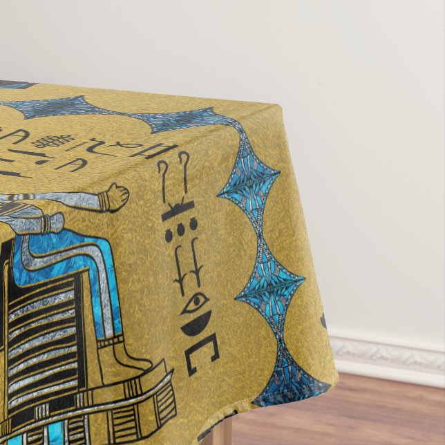 Egyptian  Ornament Symbols Pattern Tablecloth (In Situ)