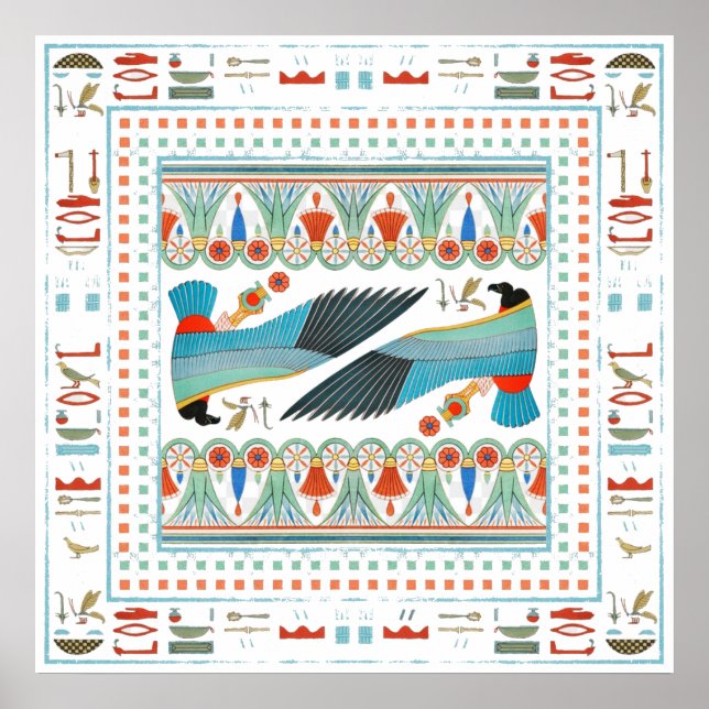 Egyptian ornamental seamless pattern I Poster (Front)