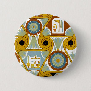 Egyptian Ornamnet #1 at Emporio Moffa 2 Inch Round Button