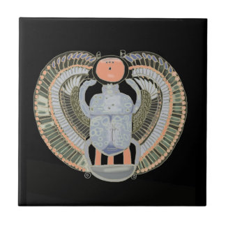 Egyptian Pastel Coloured Scarab Beetle  Tile