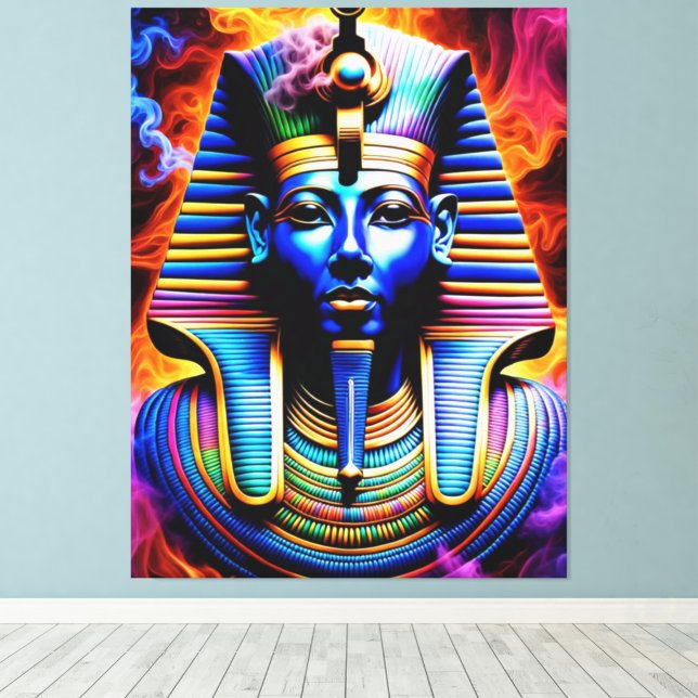 Egyptian Pharaoh Canvas Print (Insitu(Wood Floor))