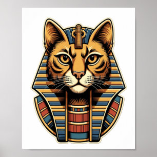 Egyptian Pharaoh Cat Poster – Ancient Egypt Wall A