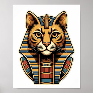 Egyptian Pharaoh Cat Poster – Ancient Egypt Wall A