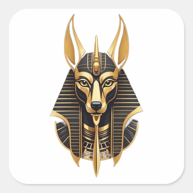 Egyptian pharaohs square sticker (Front)