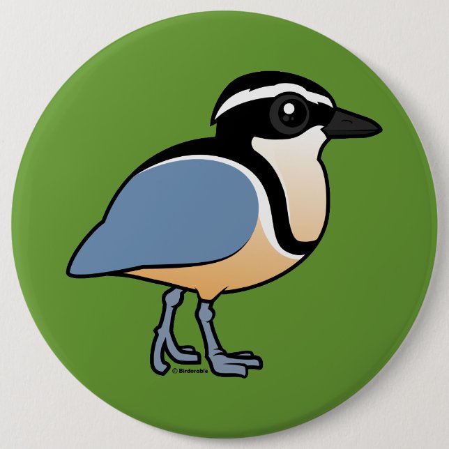 Egyptian Plover 6 Inch Round Button (Front)