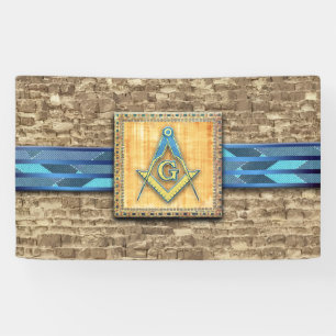 Egyptian Pyramid Square Compass Banner