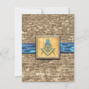 Egyptian Pyramid Square Compass Thank You Card