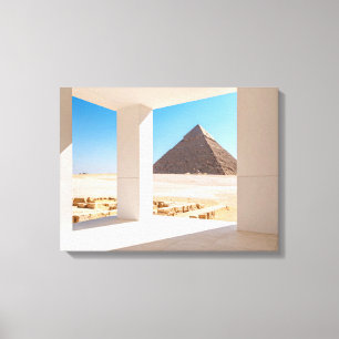 Egyptian pyramids ambient,desert canvas print