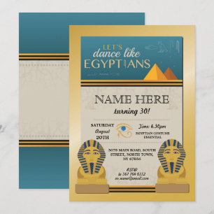 Egyptian Pyramids Birthday Invite Pharaohs