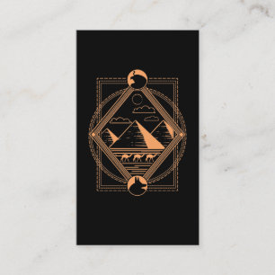 Egyptian Pyramids Camels Anubis Horus Geometry Business Card