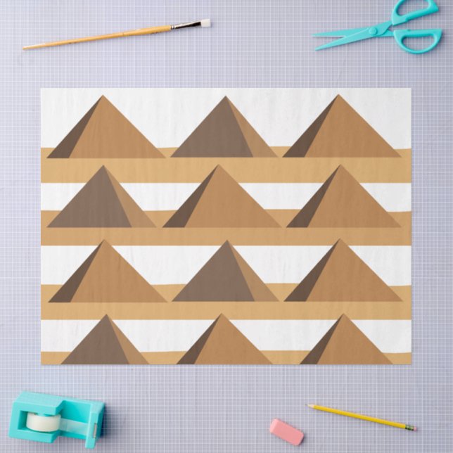 Egyptian Pyramids Pattern Tissue Paper (Craft)