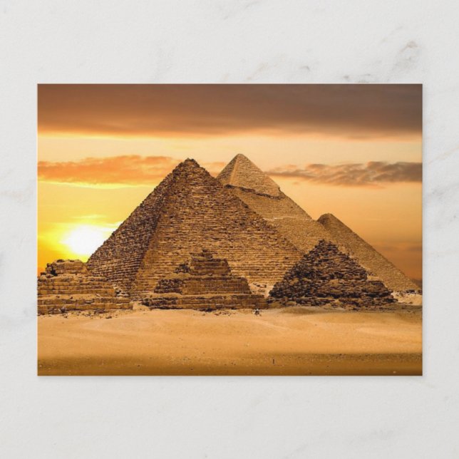 Egyptian pyramids postcard (Front)
