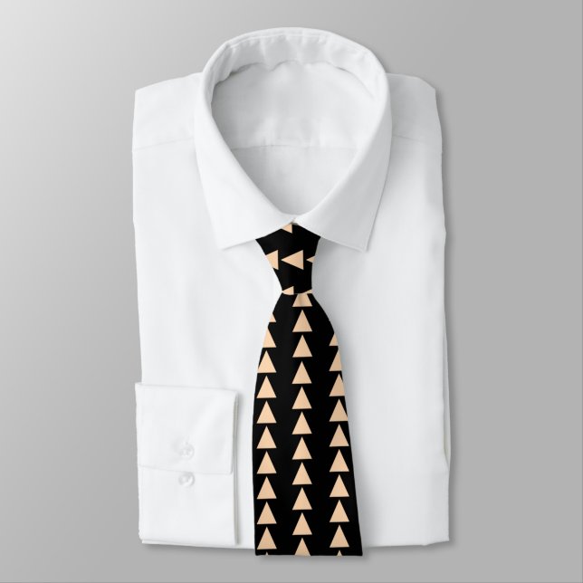 Egyptian pyramids with Black background Tie (Tied)