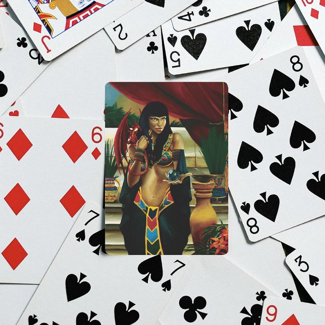 Egyptian Queen Cat Dragon Playing Cards (Creator Uploaded)