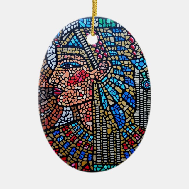Egyptian Queen Ceramic Ornament (Front)