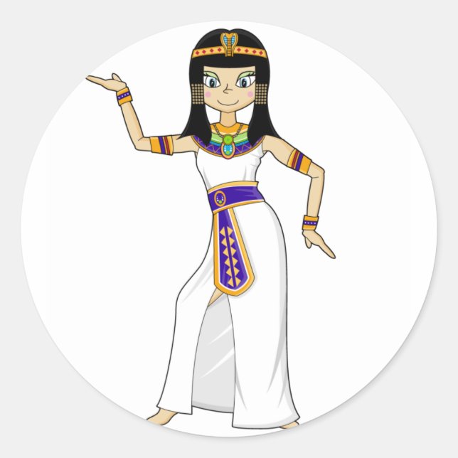 Egyptian Queen Cleopatra Dancing Sticker (Front)