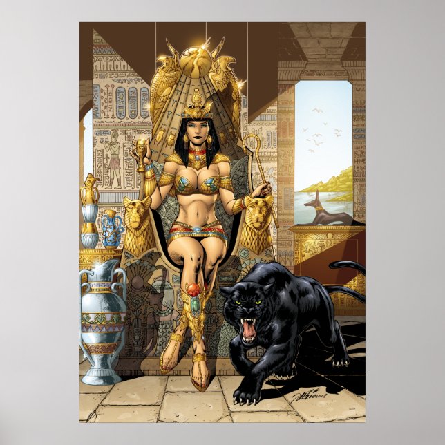 Egyptian Queen with Panther Poster (Front)