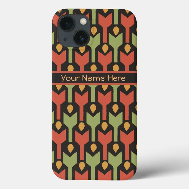 Egyptian Red Green Arrow Custom Tribal Pattern Case-Mate iPhone Case (Back)