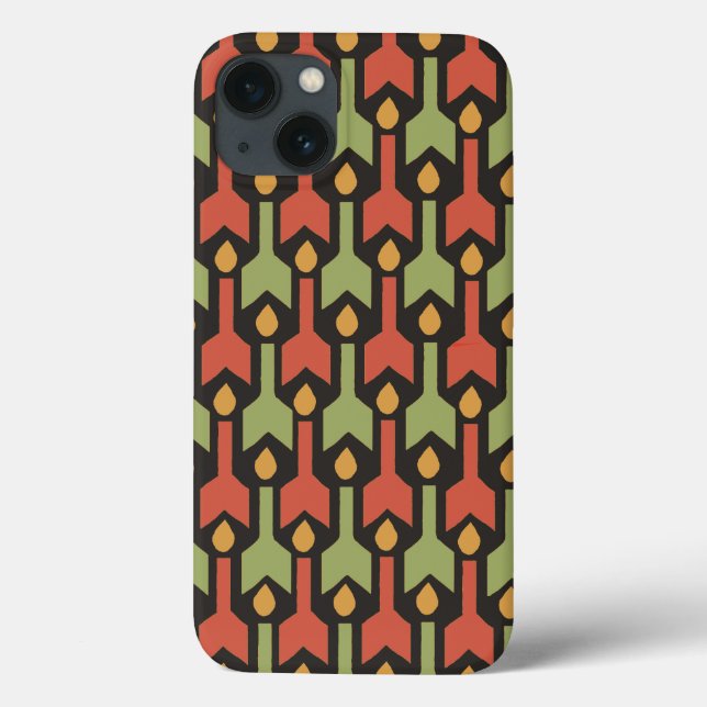 Egyptian Red Green Black Arrows iPad Case (Back)