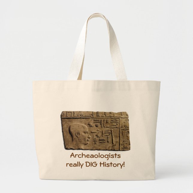 EGYPTIAN Relief Art Gift Items Large Tote Bag (Front)