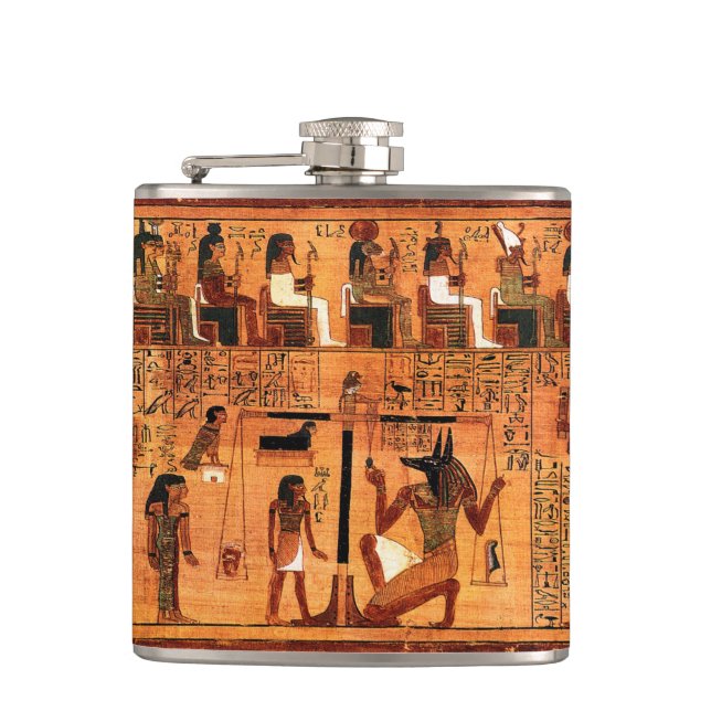 Egyptian Royal Papyrus Hip Flask (Front)