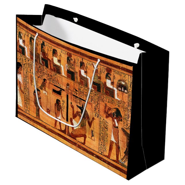 Egyptian Royal Papyrus Large Gift Bag (Front Angled)