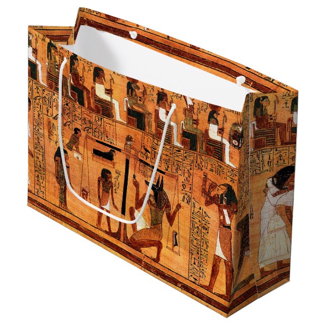 Egyptian Royal Papyrus Large Gift Bag (Front Angled)