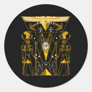 Egyptian Sacred Geometry Horus Heru Classic Round Sticker
