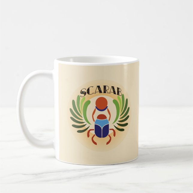 Egyptian Scarab Beetle. Ancient Egypt Classic  Coffee Mug (Left)