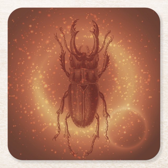Egyptian Scarab Beetle Coaster Set (Front)