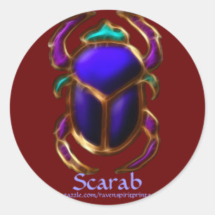 EGYPTIAN SCARAB BEETLE Collection Classic Round Sticker