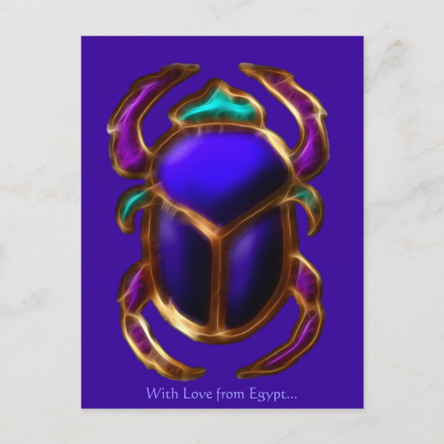 EGYPTIAN SCARAB BEETLE Collection Postcard (Front)