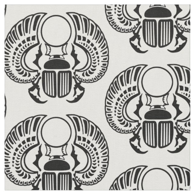 Egyptian scarab beetle fabric (Close Up)