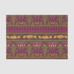Egyptian Scarab Beetle Purple and Gold Tissue Paper