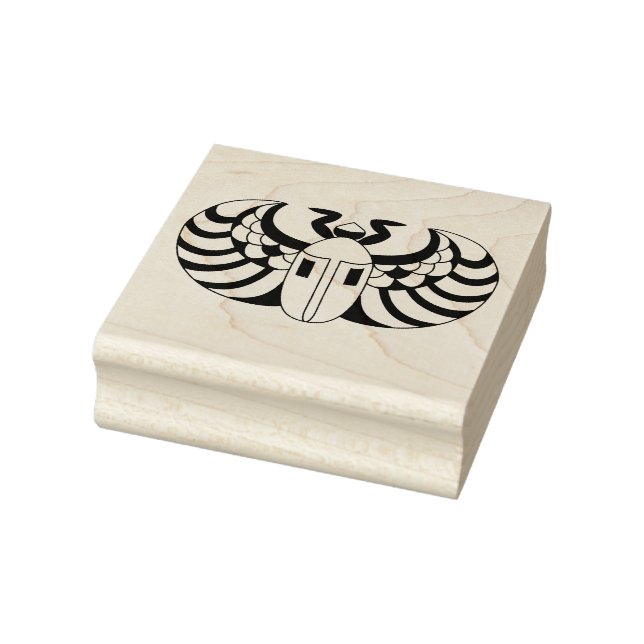 Egyptian Scarab Beetle With Abstract Markings Rubber Stamp (Stamp)