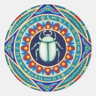 Egyptian scarab stickers by Soozie Wray.