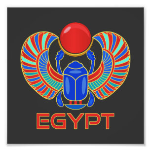 Egyptian Scarab With The Word Egypt Photo Print