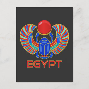 Egyptian Scarab With The Word Egypt Postcard