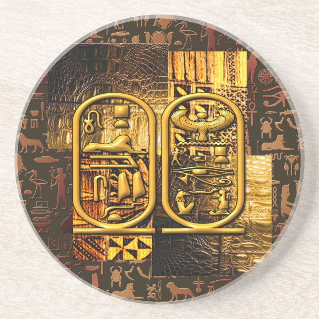 Egyptian Silhouette Collage  Coaster (Front)