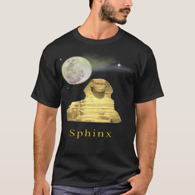 Egyptian sphinx  Black t-shirt (Front)