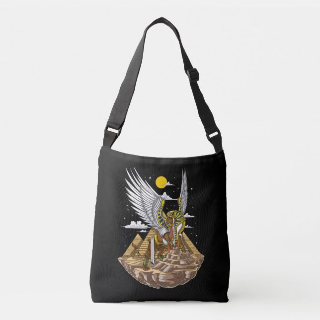 Egyptian Sphinx Pyramids Crossbody Bag (Front)