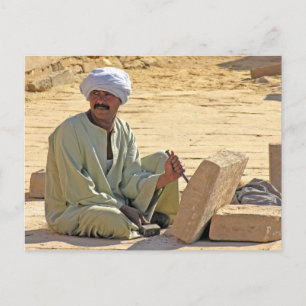 Egyptian Stonemason Postcard