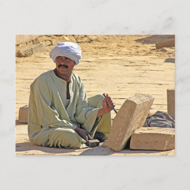 Egyptian Stonemason Postcard (Front)