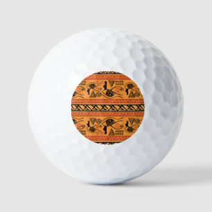 Egyptian Striped, Tribal Vintage Motif. Golf Balls