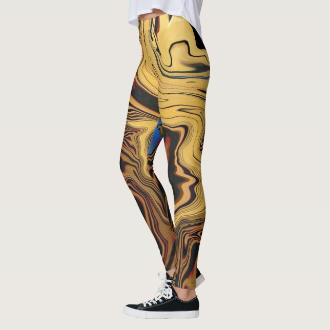 Egyptian Style Abstract Colour Designed Leggings (Left)