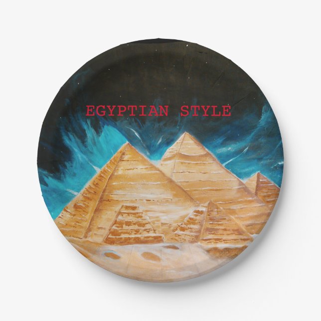 Egyptian Style Paper Plates (Front)