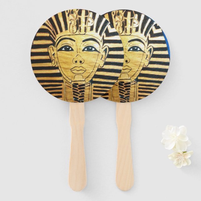Egyptian Style Round Fan (Front and Back)