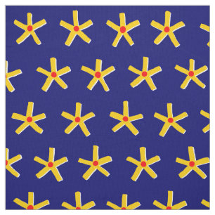 Egyptian Style Star Pattern V2 - Deep Navy Blue Fabric