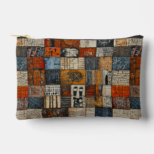 Egyptian style tiles on a wall accessory pouch