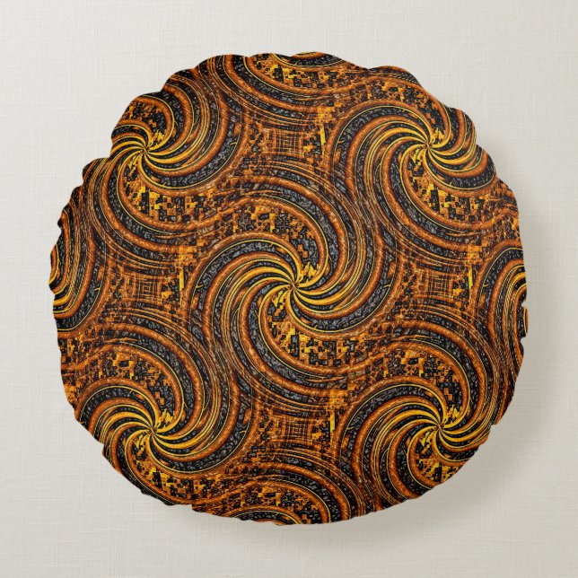 Egyptian Swirl....... Round Pillow (Front)